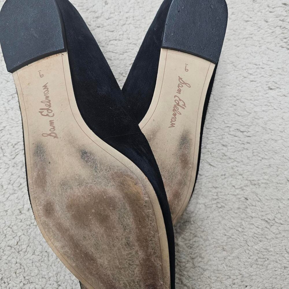 Sam Edelman Black Suede Pointed-Toe Flats – Size 9 - Picture 4 of 4